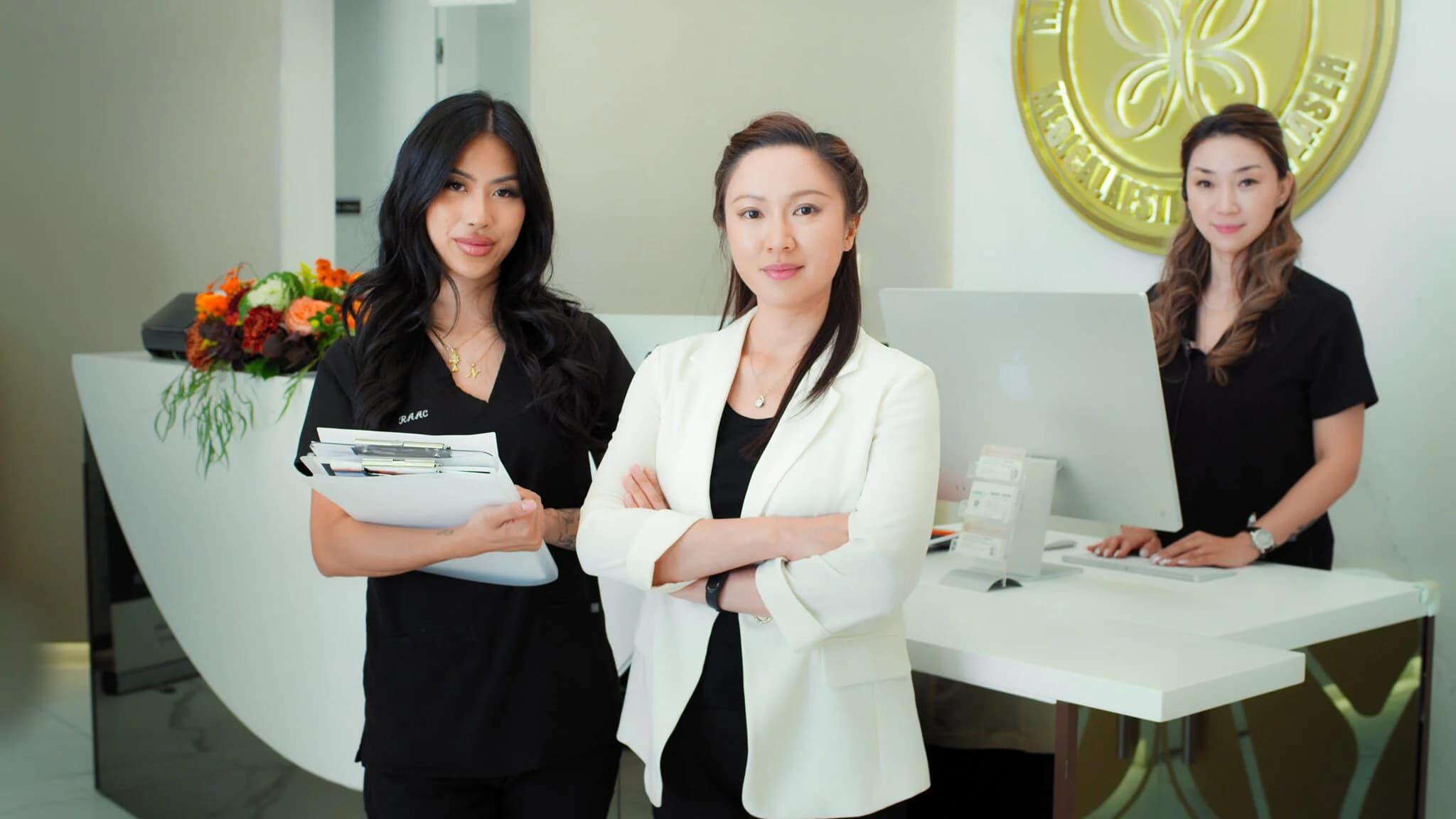 Richmond Anti-Aging Clinic front desk with patient coordinator